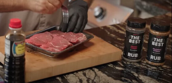 This photo show the procedure on how to make Budget Steak