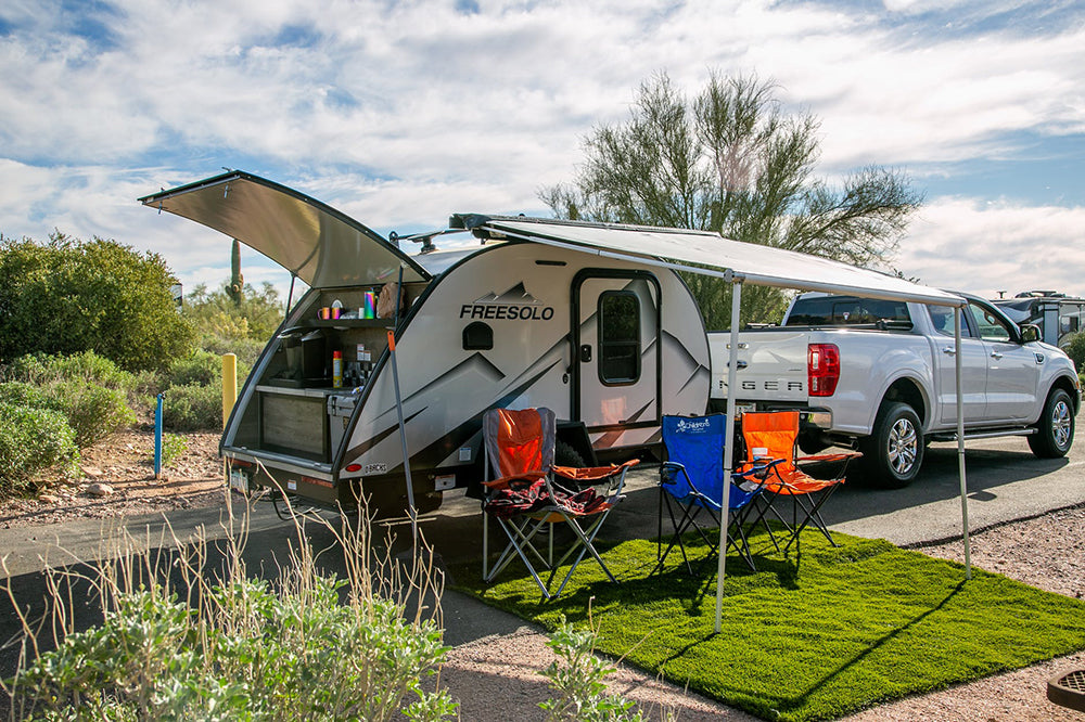 This image shows a caravan for camping