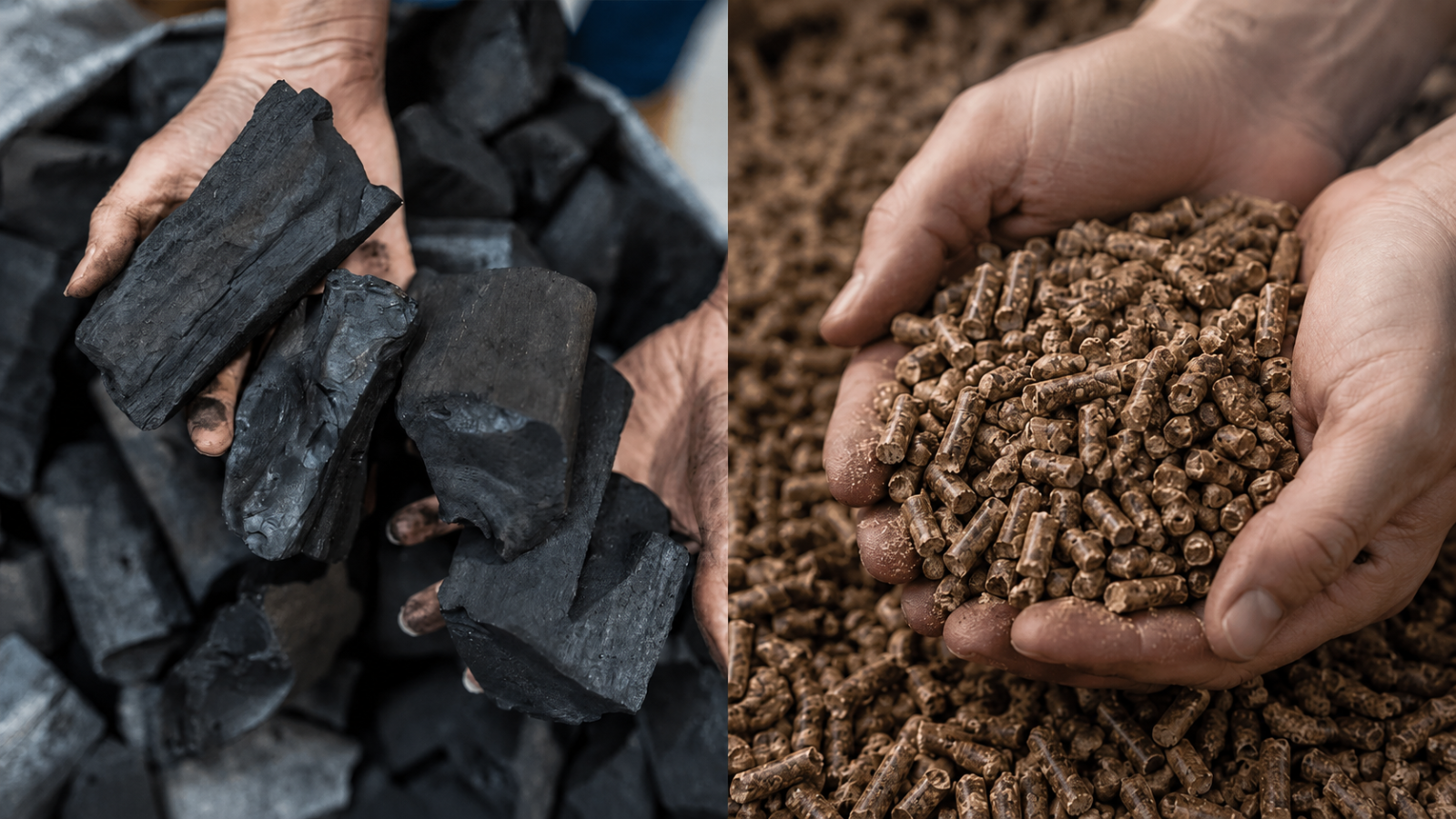 charcoal and pellet fuel