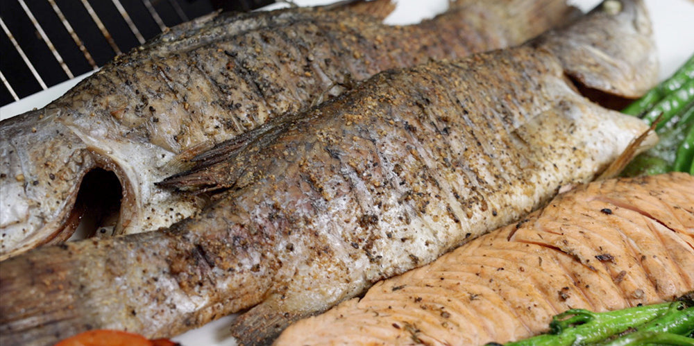 This image shows cooked barramundi-Served