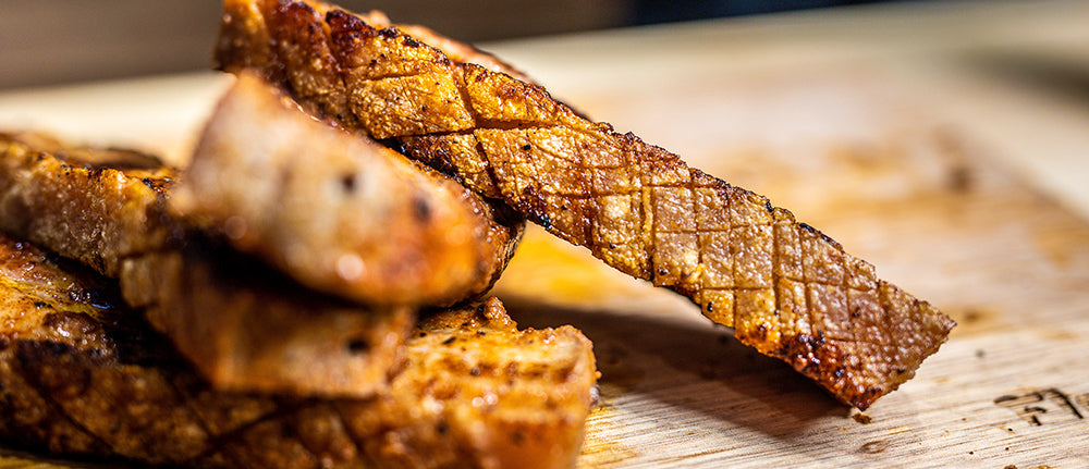 This image shows crispy pork belly 