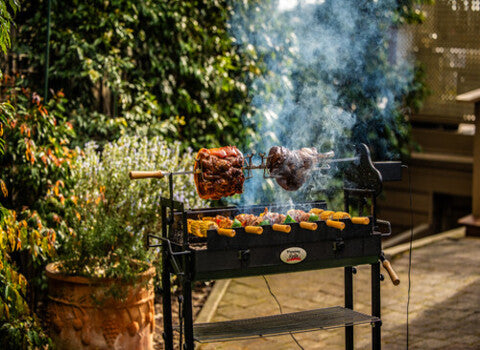 A reliable and durable spit, Flaming Coals spit roasters