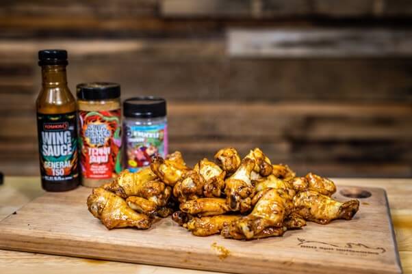 This image shows delicious Chicken Nibbles and BBQ Rubs and Sauces 