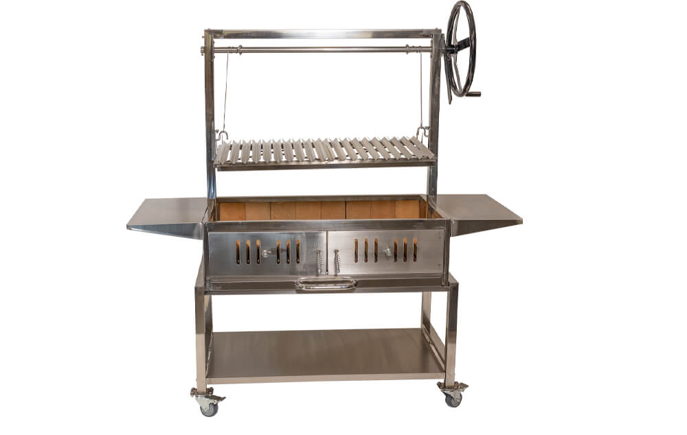This image show a Deluxe Parrilla BBQ Grill with Firebricks