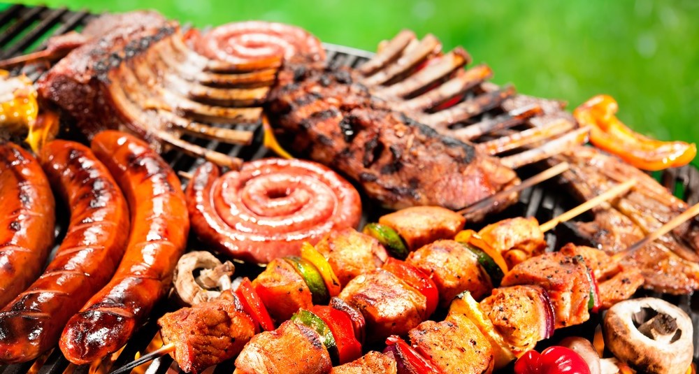 This is an image of meat that was cooked on a Deluxe Parrilla BBQ 