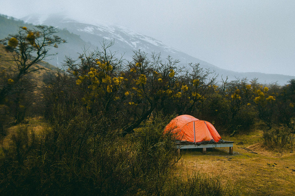 This image shows a relaxing view during camping