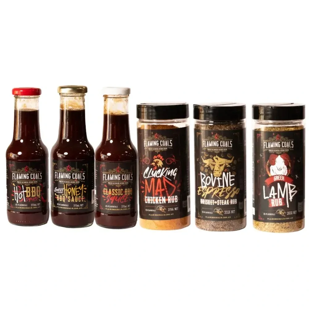Flaming Coals Rubs And Sauces Combo Pack