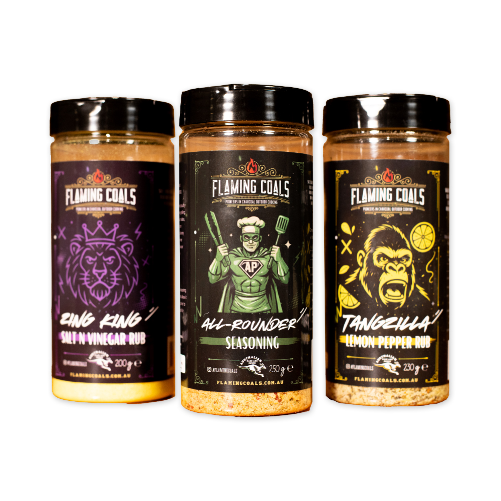 All-Rounder Seasoning,  Zing King Salt N Vinegar Rub , Tangzilla Lemon Pepper Rub  All-Rounder Seasoning,  Zing King Salt N Vinegar Rub , Tangzilla Lemon Pepper Rub