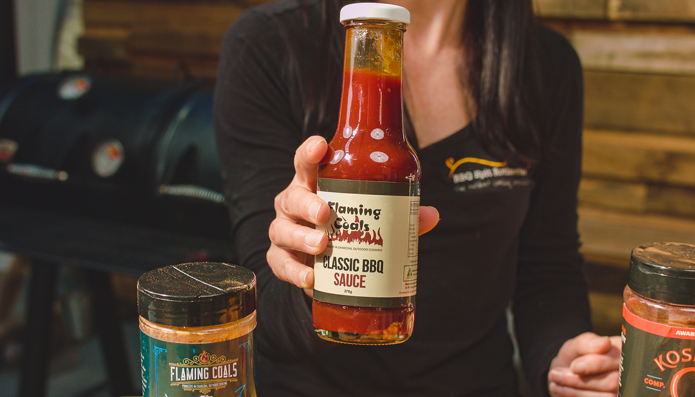 This image shows Flaming Coals Classic Bbq Sauce