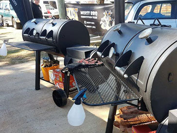 Flaming Coals Offset Smoker BBQs