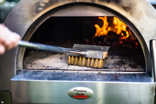 this image shows a Flaming Coals Stainless Steel Pizza Oven Brush