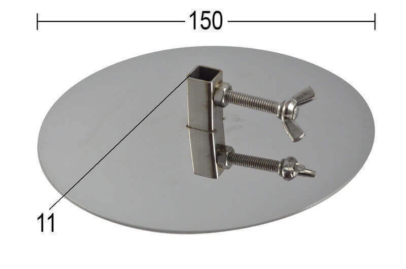 Souvlaki Stainless Steel Gyros Plate 8mm & 10mm x 2