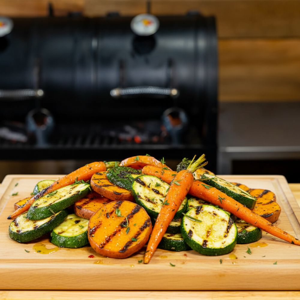  Grilled veggies like zucchini, sweet potato, and carrots