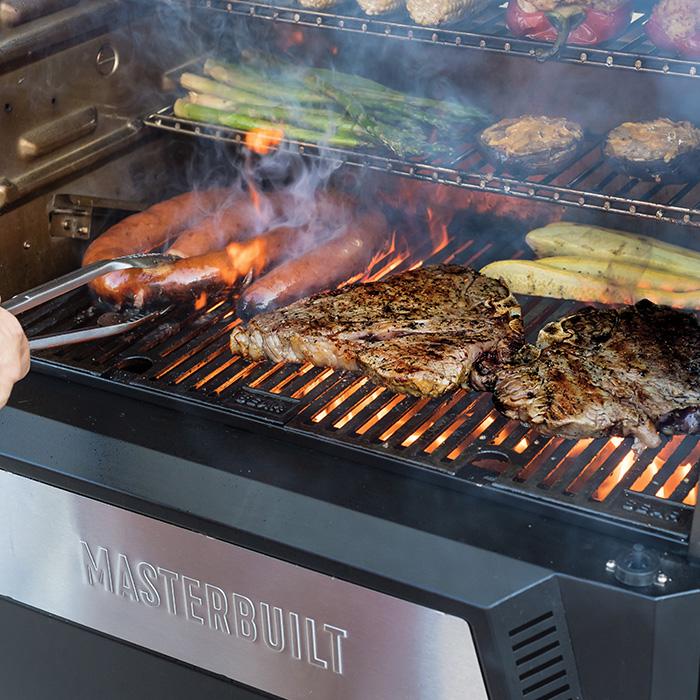 This image shows Masterbuilt charcoal smoker.