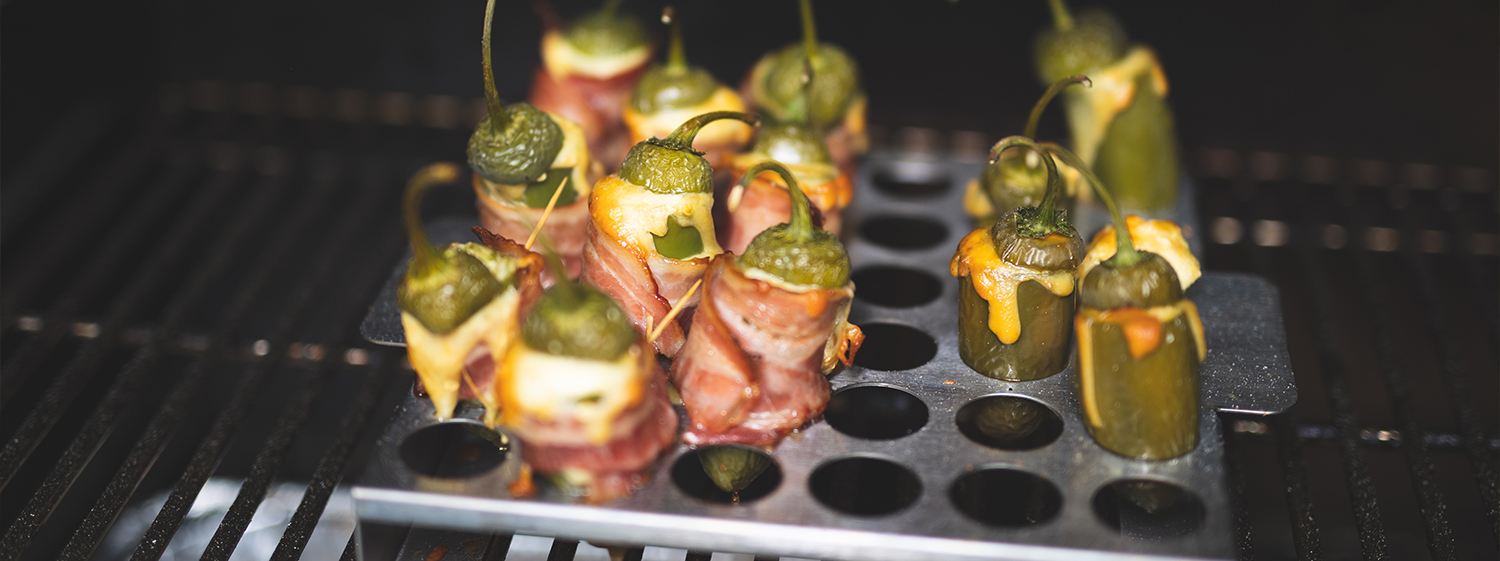 Jalapeno poppers cooked in the popper tray
