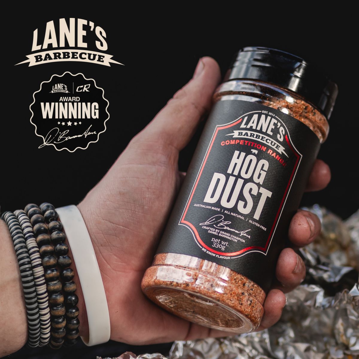 Lane's Hog Dust BBQ Rub from the Competition Range