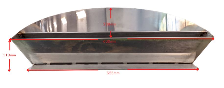 large kettle charcoal basket This is a picture showing the dimensions of the sns Large kettle charcoal basket
