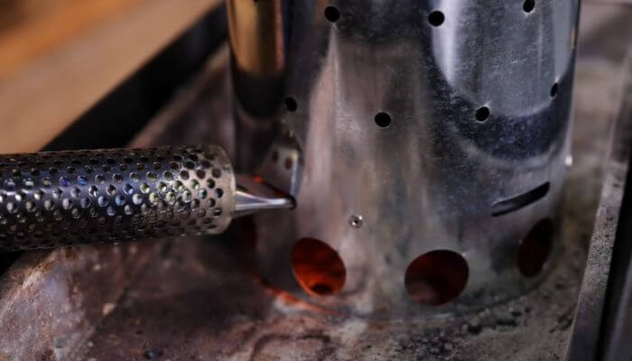 Lighting Charcoal with a Chimney and Charcoal Starter Wand