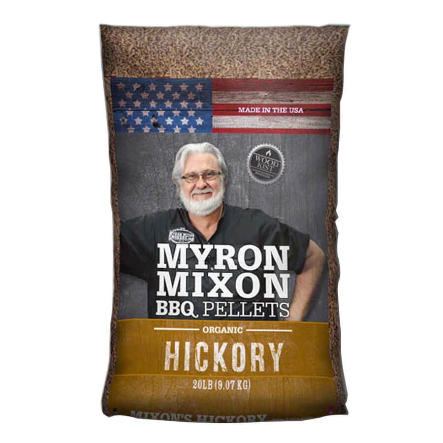 This Image shows a Hickory Bbq Pellets 9kg | Myron Mixon