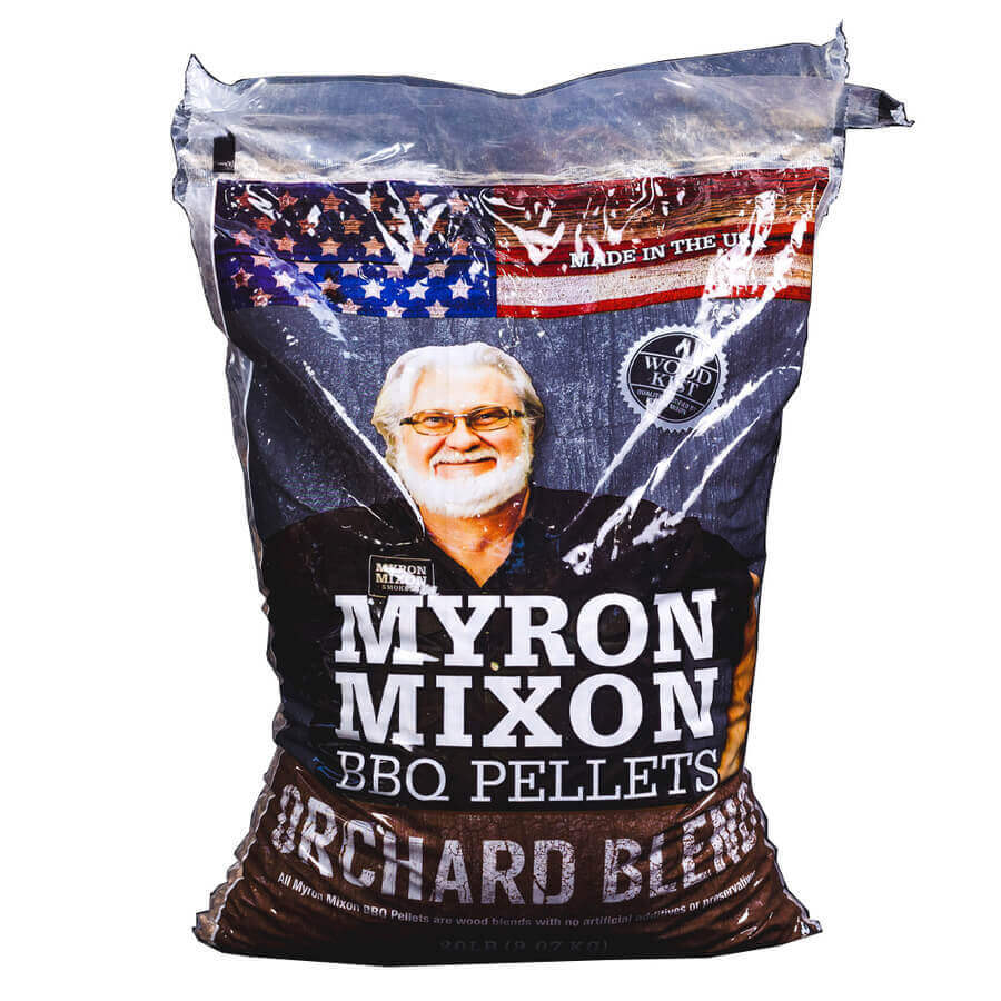 This image shows a Orchard Blend Bbq Pellets 9kg | Myron Mixon
