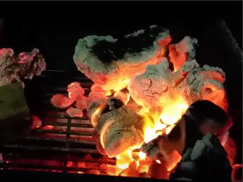 image of charcoal burning from Melbourne Charcoal supplies selling a wide variety of aussie and international charcoal