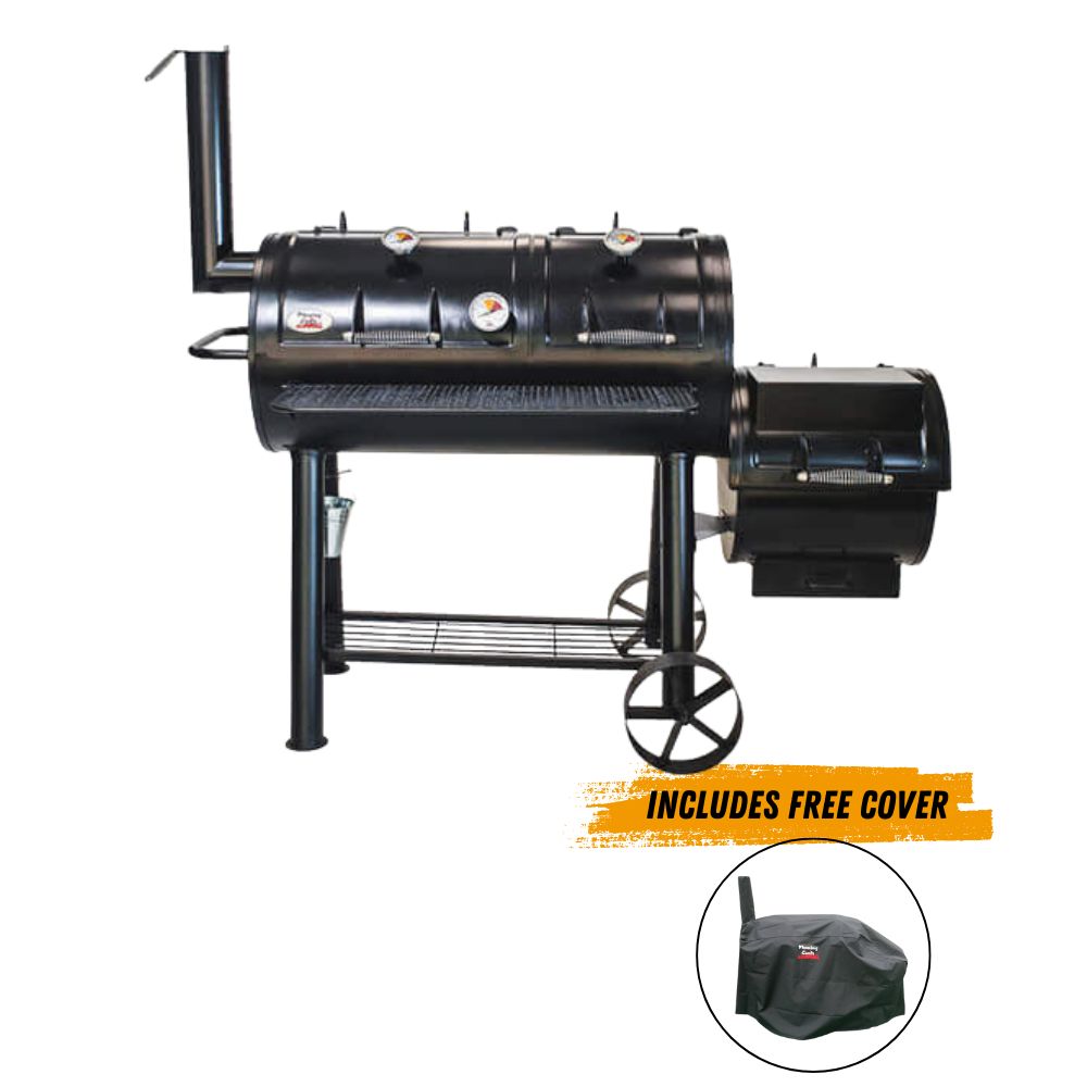 The fold-out shelf makes food preparation and wrapping less cumbersome while the sturdy handle lets you manoeuvre the smoker with ease.