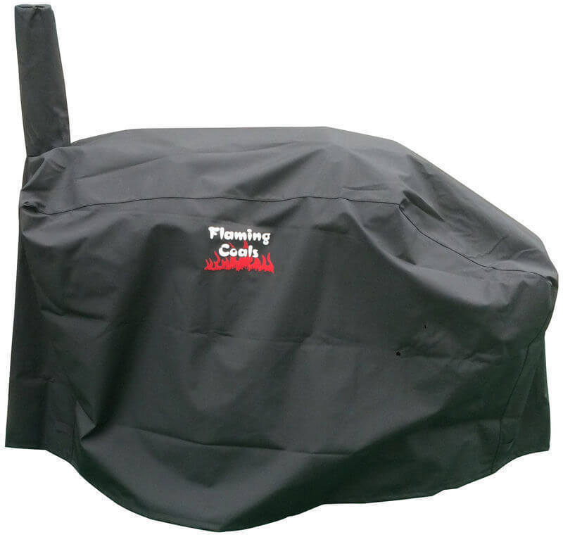  Offset Smoker Cover, Flaming Coals
