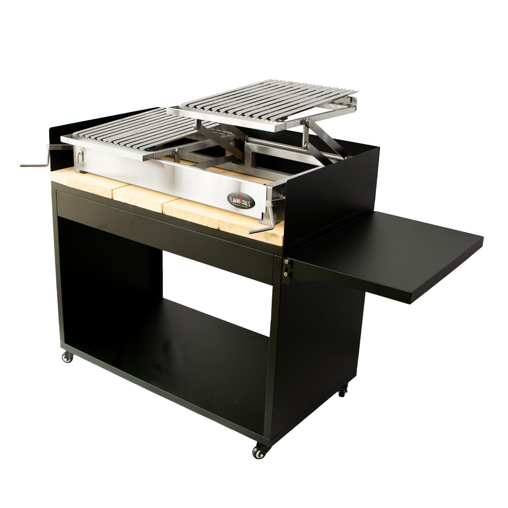 Double Parrilla BBQ with Fire Bricks & Stand Combo