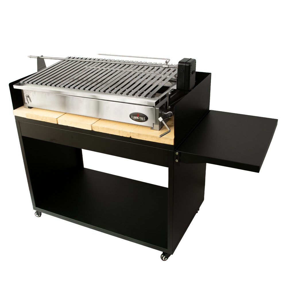 Parrilla BBQ with Stand Fire Bricks and Spit Combo