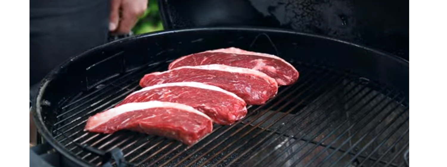 This image shows picanha steak on S'N S Kettle grill