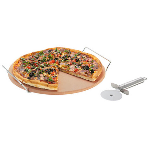 Pizza Stone with Cooked Pizza