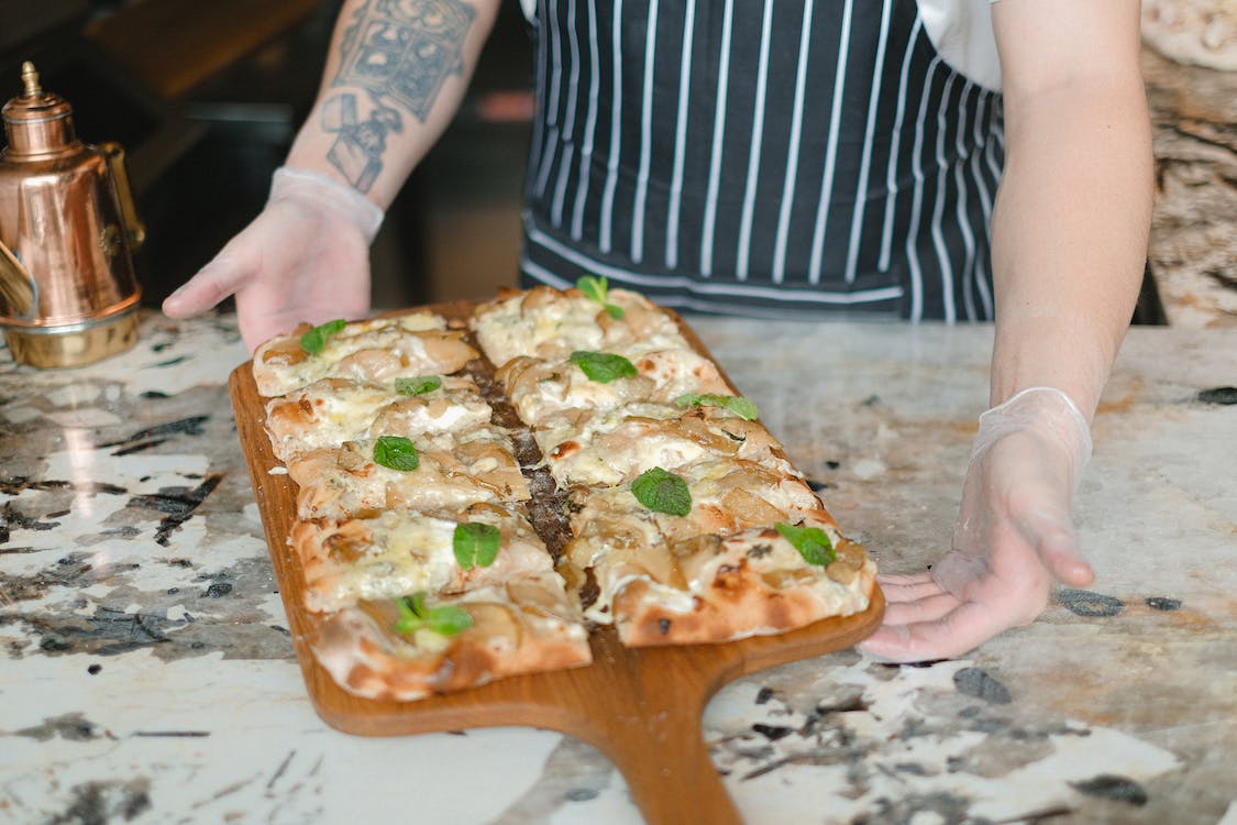This image shows Pulled Pork Flat Bread