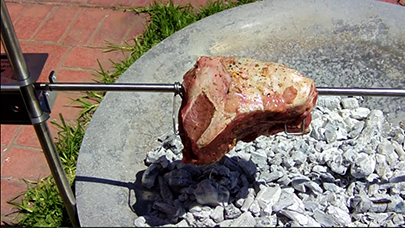 Roast Beef with Auspit Portable Spit Roaster