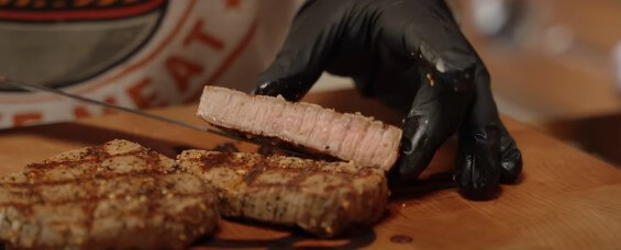 This photo show a procedure on how to make Salt Brined Steak