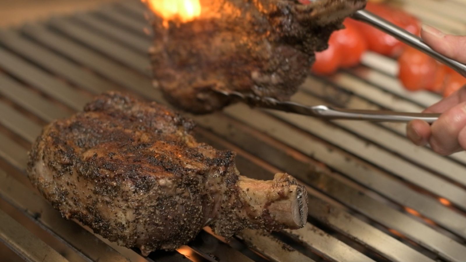 Steak being cooked at Parrilla BBQ