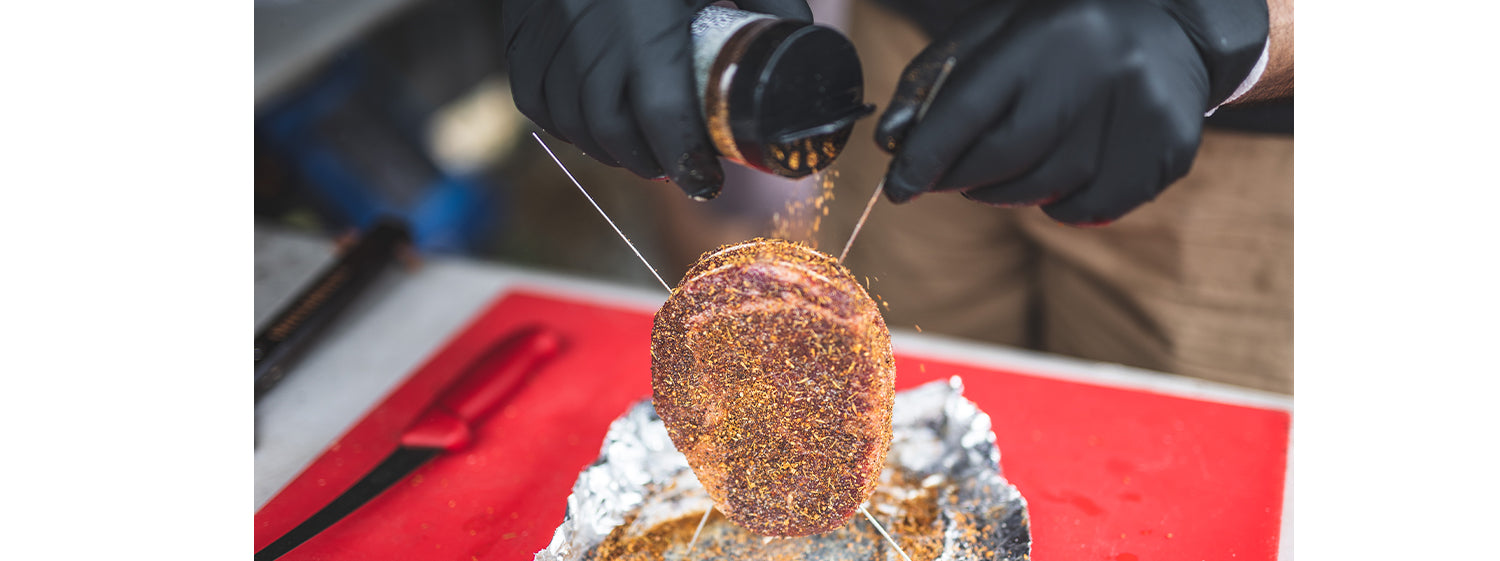 Seasoning the SCA Steak