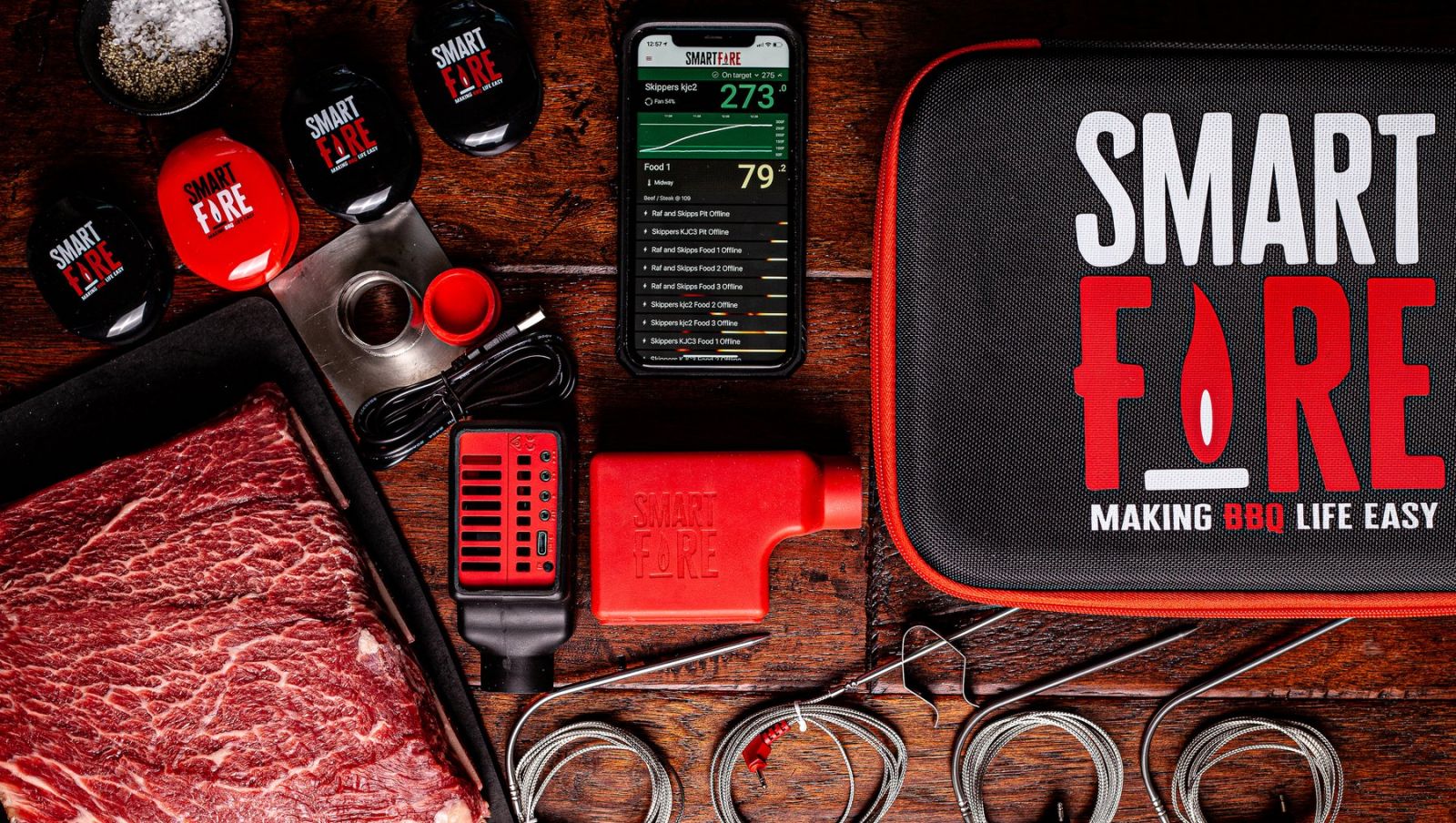 This image shows the smartfire kamado summer pack and its contents