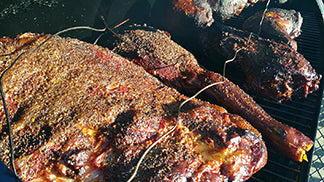 Smoking Lamb shoulder in Offset Smoker