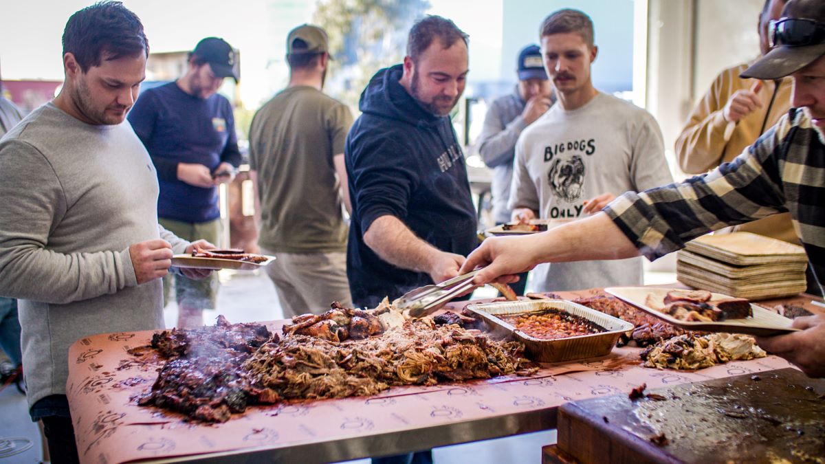 This image shows all the food that has been prepared during one of Boomas BBQ Masterclasses. This is the best BBQ cooking class in Melbourne