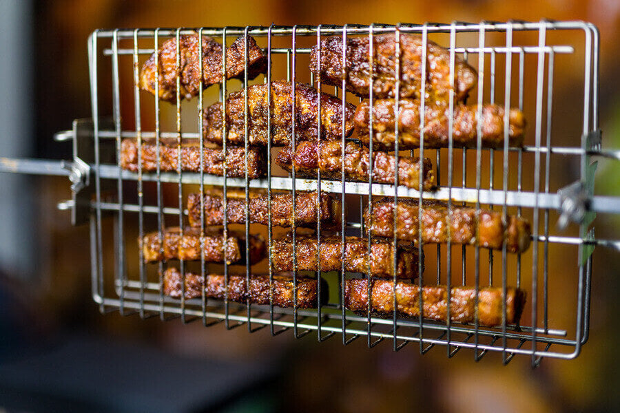 This photo shows a Multi-Use Rotisserie Basket