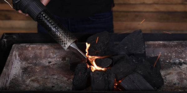 The Quickest Way to light Charcoal for Spit Roasting