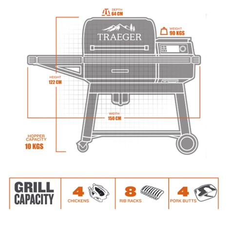 Traeger Dimensions and Cooking Capacity