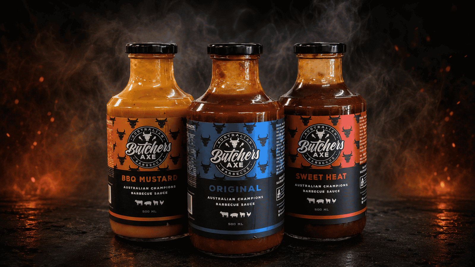 Butchers Axe barbecue sauce range