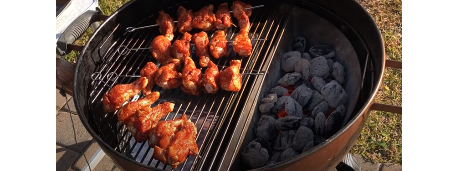 This image shows chicken wings on SNS Kettle