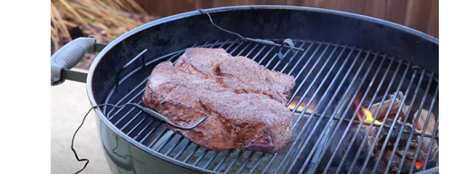 This image shows chuck roast on S'N'S Kettle grill