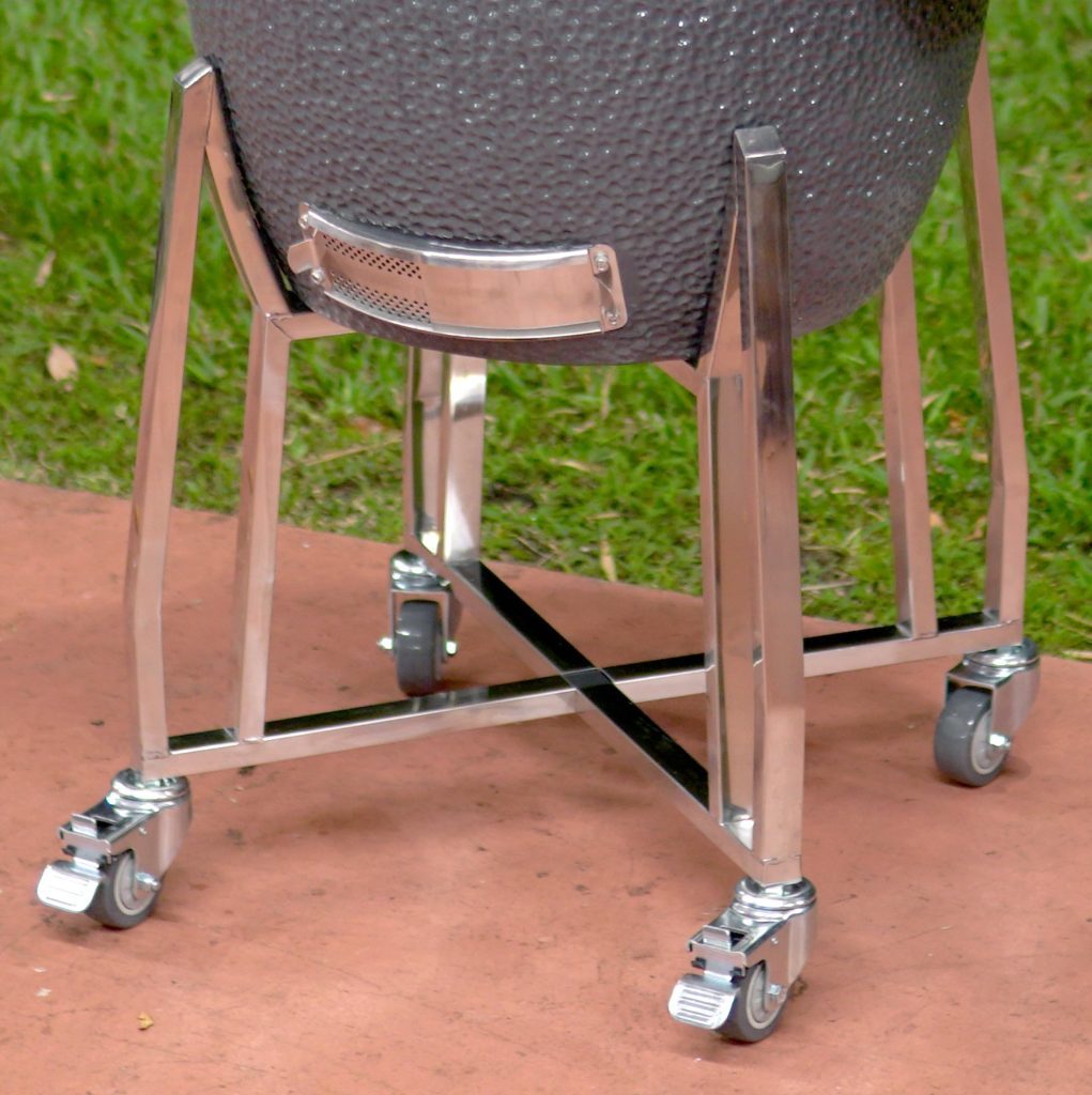 This image shows a stainless steel cradle