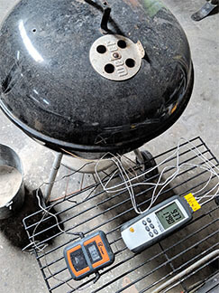 Data Logger on Top of Gas Burner