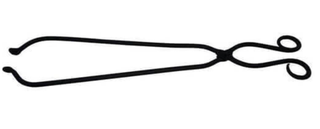 Closer look at the Mild Steel Fireplace Tongs by Outdoor Magic