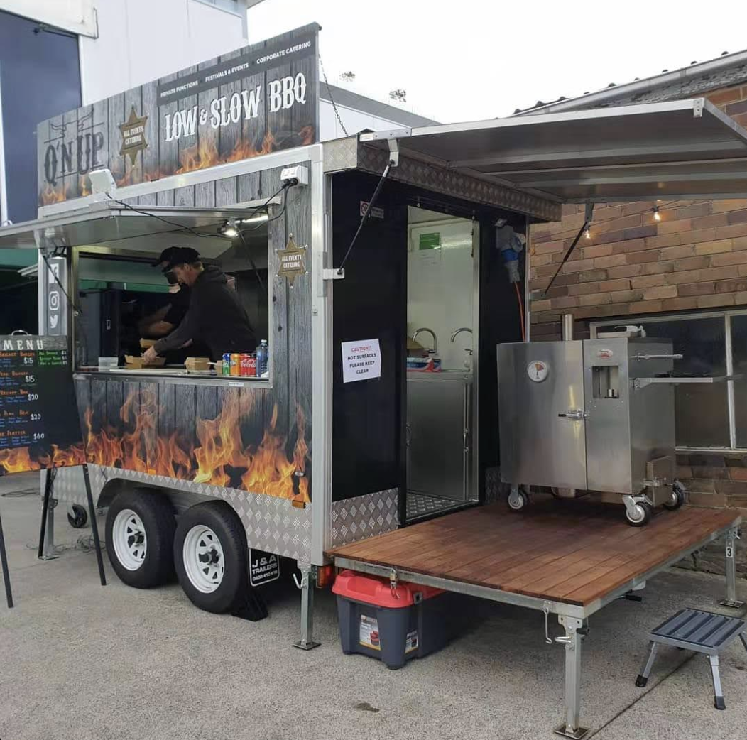 Picture of a Gravity Fed Smoker used by for catering local events a restaurant