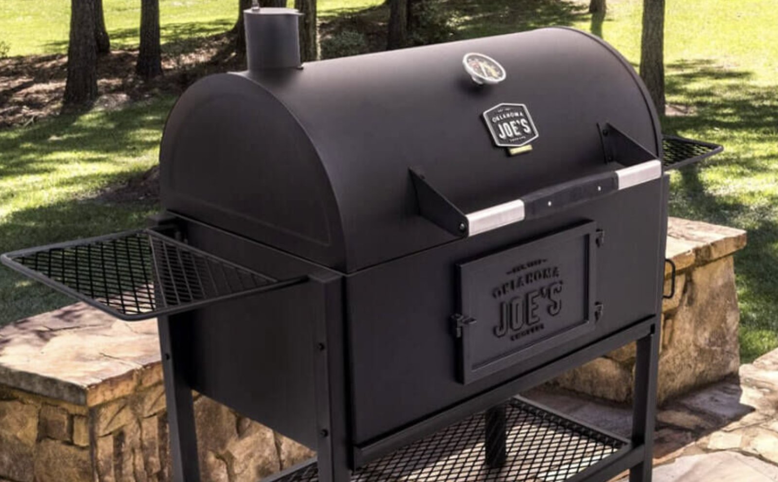 Oklahoma Joe Judge Charcoal BB in the backyard